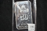 Missouri State 1/2 Oz. Silver Bar; .999 Fine
