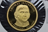 2001-S Jefferson One Dollar Proof; Gem+ D-Cam