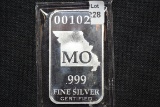Missouri State 1/2 Oz. Silver Bar; .999 Fine
