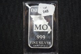 Missouri State 1/2 Oz. Silver Bar; .999 Fine