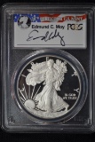 2008-W American Silver Eagle Proof; PF-69 Edmund C. Moy Signed PCGS Slab