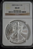 2009 American Silver Eagle; MS-69 NGC