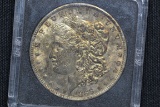 1888 Morgan Silver Dollar; BU Toned Obv.