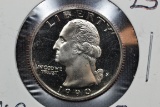 1990-S Quarter Proof; Gem+ Cameo
