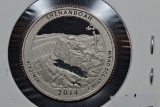 2014 Shenandoah Quarter Proof; Gem+ D-Cam