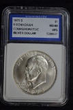 1973-S Eisenhower Silver Dollar; MS-65