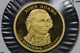 2007-S Adams One Dollar Proof; Gem+ Cameo