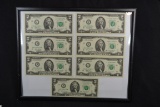 Group of 7 2017-A Consecutive Two Dollar Bills