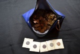 1 Lot of 1000 Copper Lincoln Memorial Pennies and 5 Wheat Pennies