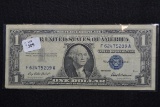 2 - 1957 One Dollar Silver Certificates; 2xBID