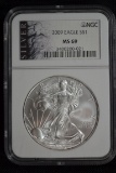 2009 American Silver Eagle; MSG 69-NGC