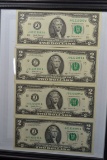 Group of 4 - 2017-A Consecutive Two Dollar Bills; CU