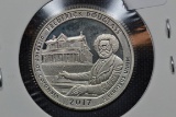 2017-S Frederick Douglas Quarter Silver Proof; Gem+ D-Cam