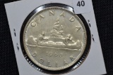 1960 Canada Silver Dollar; A.U.