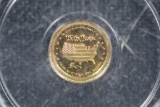 24k Gold Mini One Dollar 225th U.S.A. Anniversary 2012 Cook Islands