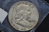 1958 Franklin Silver Half Dollar ; Circ.