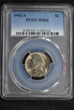 1952-S Nickel; PCGS MS-64