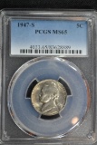 1947-S Nickel; MS-65 PCGS Graded