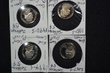 4 - Nickel Proofs including 1987, 1990, 1994, and 2007-S; Gem+; 4xBID