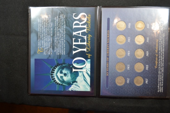 10 Years of Liberty Nickels Collector's Set