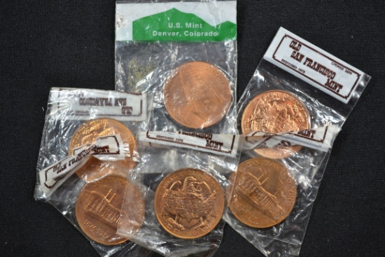 1 Lot of 6 Treasury Department Tokens