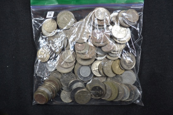 Bag of Foreign Coins; No Silver