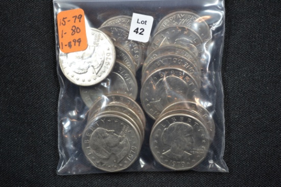 1 Lot of 17 - Susan B. Anthony Dollars