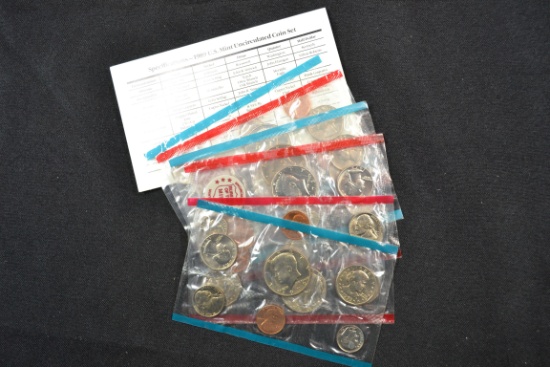 4 - U.S. Mint Sets including 1971, 1972, and 1979 w/o Envelopes and 1989 w/Envelope; 4xBID