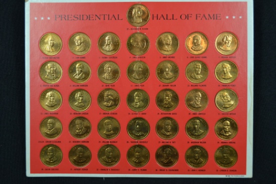 Solid Bronze Presidential Hall of Fame Collector's Set including 36 Bronze Coins