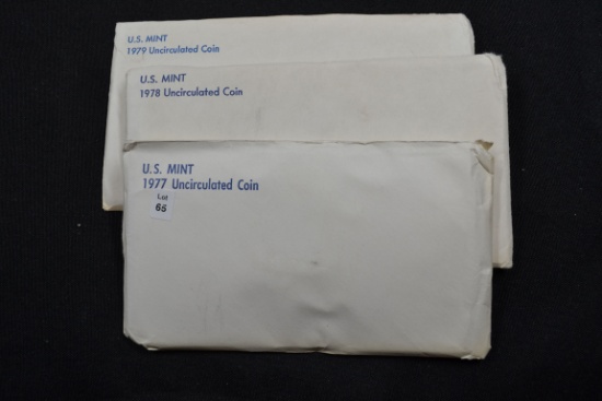 3 - U.S. Mint Sets including 1977, 1978, and 1979; 3xBID
