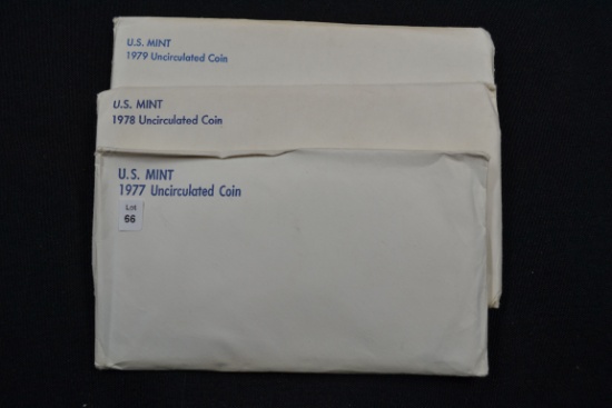 3 - U.S. Mint Sets including 1977, 1978, and 1979; 3xBID