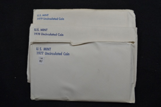 3 - U.S. Mint Sets including 1977, 1978, and 1979; 3xBID