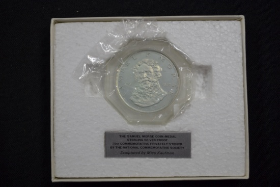 Samuel Morse Coin-Medal Sterling Silver Proof 79th Commemorative