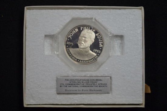 John Phillip Sousa Coin-Medal Sterling Silver Proof 117th Commemorative