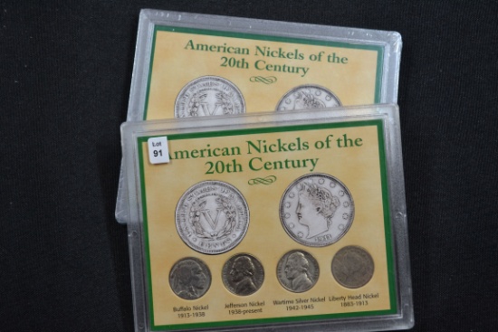 Pair of American Nickels of the 20th Century Sets