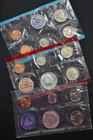 2 - U.S. Mint Sets including 1965 and 1968 P&D; No Envelopes; 2xBID