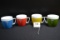 Set of 4 Pontiac Plastic Therm-Serv Advertising Coffee Cups by Westbend