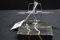 1956-57 Lincoln Continental Hood Ornament Paperweight on Marble Base