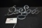 1930 DeSoto 8 Script Radiator Grill Badge