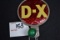 D-X Reflector License Plate Topper w/Green Jeweled Reflector; 4