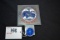 1986 Chevy Club 25th Anniversary License Plate Topper w/Blue Jeweled Reflector; 4