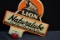 Lion Naturalube Motor Oil License Plate Topper w/Red Jeweled Reflector; 6