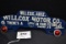 Ford Wilcox Motor Co., Wilcox, AZ, License Plate Topper w/Two Red Jeweled Reflectors; 10