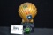1930s Shell Oil License Plate Topper w/Green Jeweled Reflector; 4