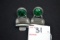 Pair of Green Accessory Headlight Indicators