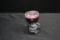 Vintage Plastic and Metal Spinner Knob Pin Up Girl Center Picture