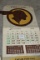 Catlin Pontiac, Buffalo, OK, Pontiac Chief Embossed Cardboard 1953 Complete Calendar w/December 1952