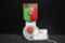 Portugal Enameled/Aluminum License Plate Topper w/Red Reflector; 5