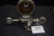 Boyce MotoMeter Brass-Faced Truck/Tractor Model w/Dogbone Masons Base Radiator Cap/Hood Ornament; 5