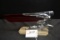 Winged Lady Hood Ornament w/Red Lucite Insert; 9